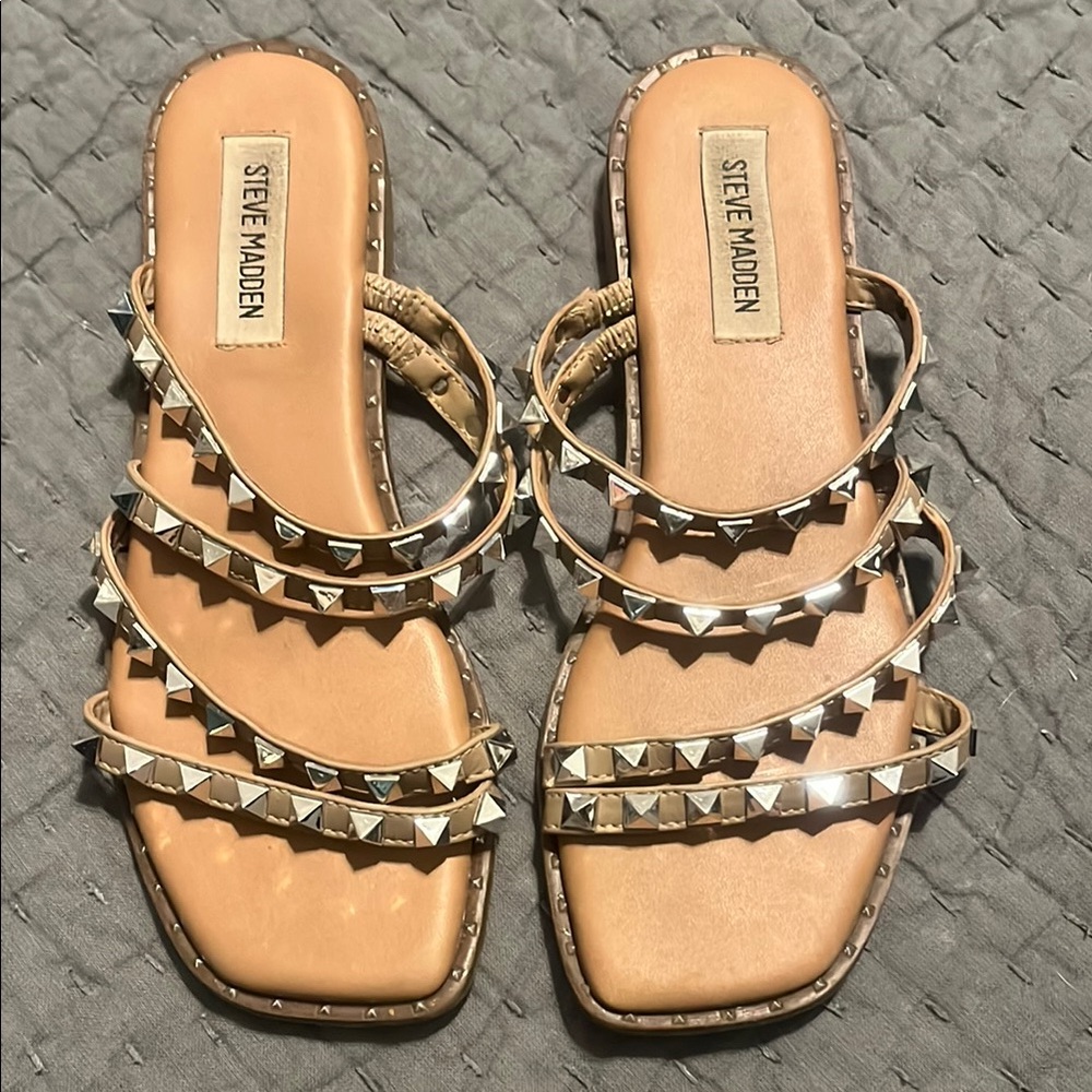 Steve Madden Tan Studded Women's Sandals